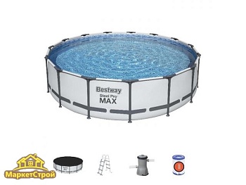 Каркасный бассейн BESTWAY Steel Pro MAX + насос (457*107 см)