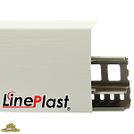 Плинтус LinePlast 85 мм Белый с тиснением LS001