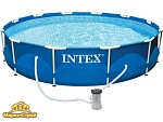 Каркасный бассейн INTEX Metal Frame + насос (366*76 см)