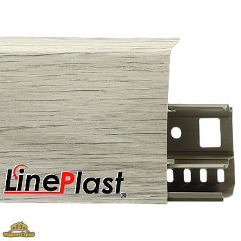 Плинтус LinePlast 85 мм Ясень шимо светлый LS005