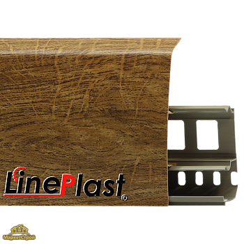 Плинтус LinePlast 85 мм Атласное дерево LS017